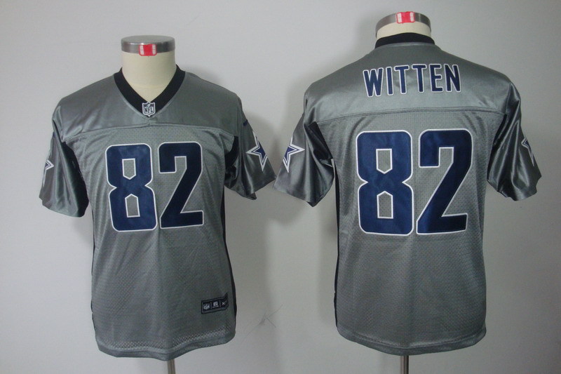 Youth Dallas cowboys 82 Witten grey Nike NFL Jerseys